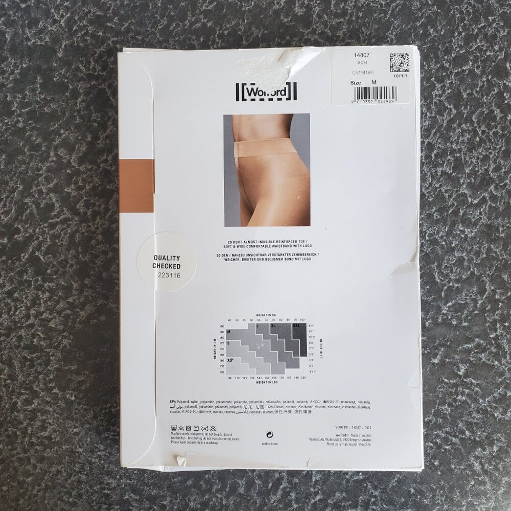 Wolford ! Satin touch 20,  3for2 ( M), Caramel - Picture 4 of 6